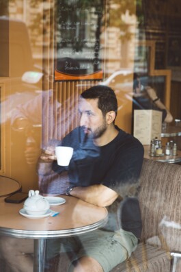 Bilal Hamdad - Studio in Paris - Art Basel - Portrait - Cafe Akiel Gallina