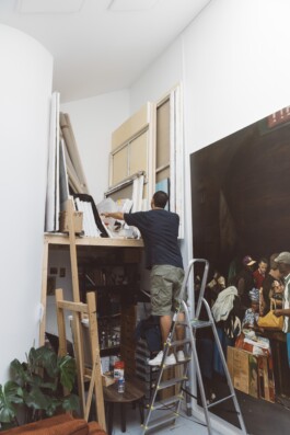 Bilal Hamdad - Studio in Paris - Art Basel - Portrait Akiel Gallina